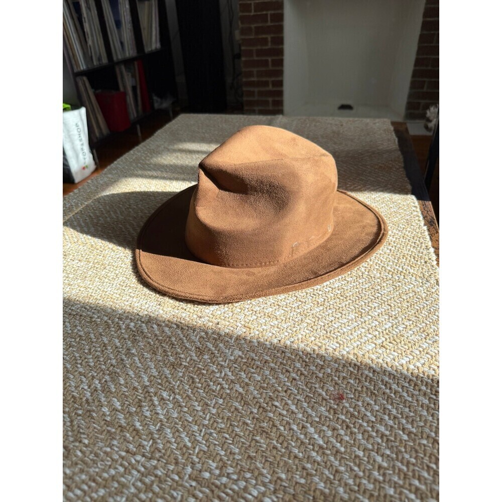 Brown Faux Suede Costume Hat